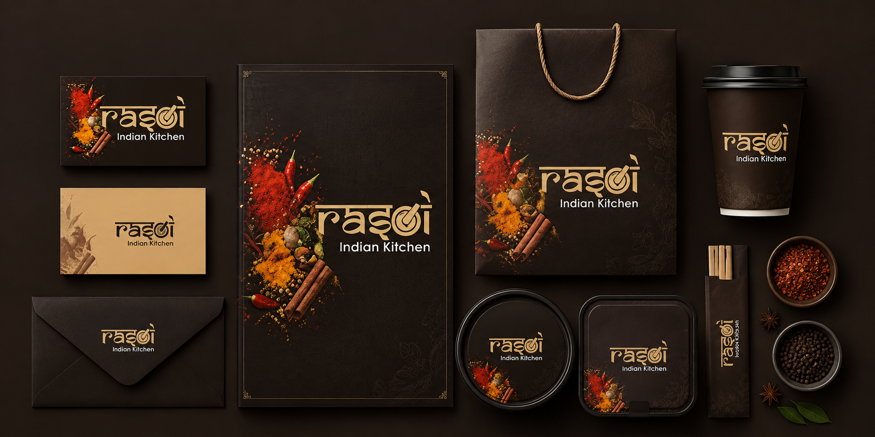 Rasoi USA branding and visual identity project by Bloomizo Digital